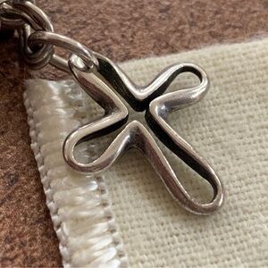 RARE James Avery open design cross ribbon like rounded elegant soft edges